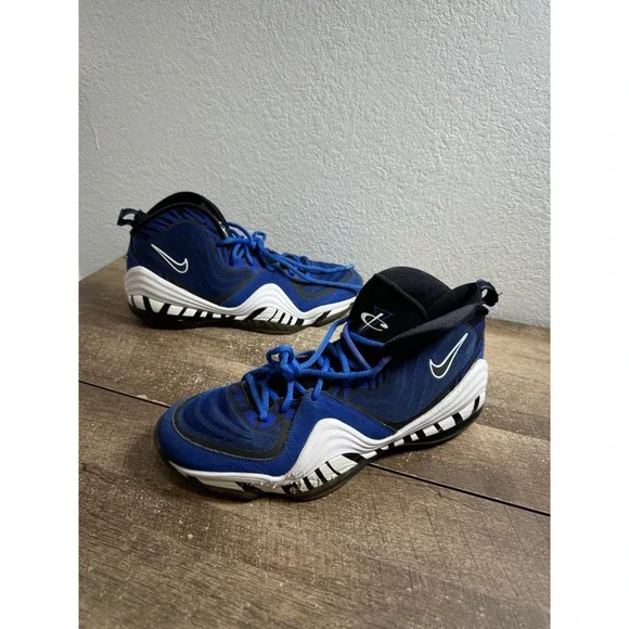 Nike Air Penny 5 Memphis‎ Tigers Men's Size 12 Blue Basketball Shoes 537331-401 - Picture 2 of 9